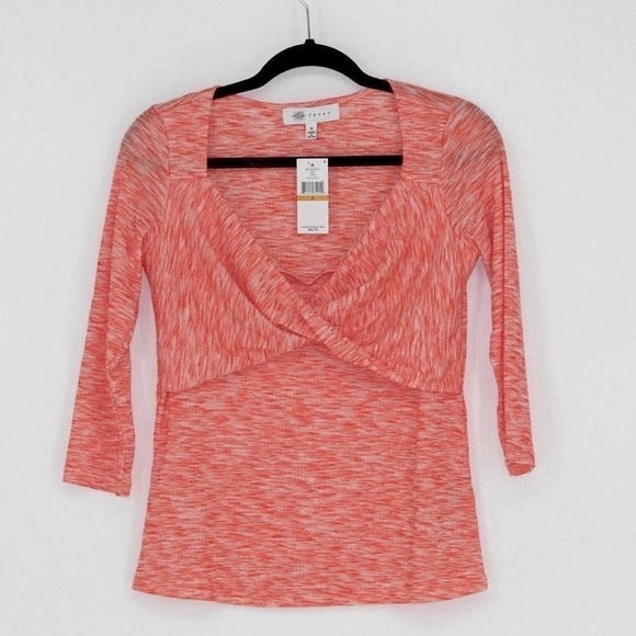 V-Neck Wrap Top, NEW, S, 3/4 Sleeves - Picture 1 of 4